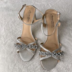 Badgley Mischka rhinestone sandals